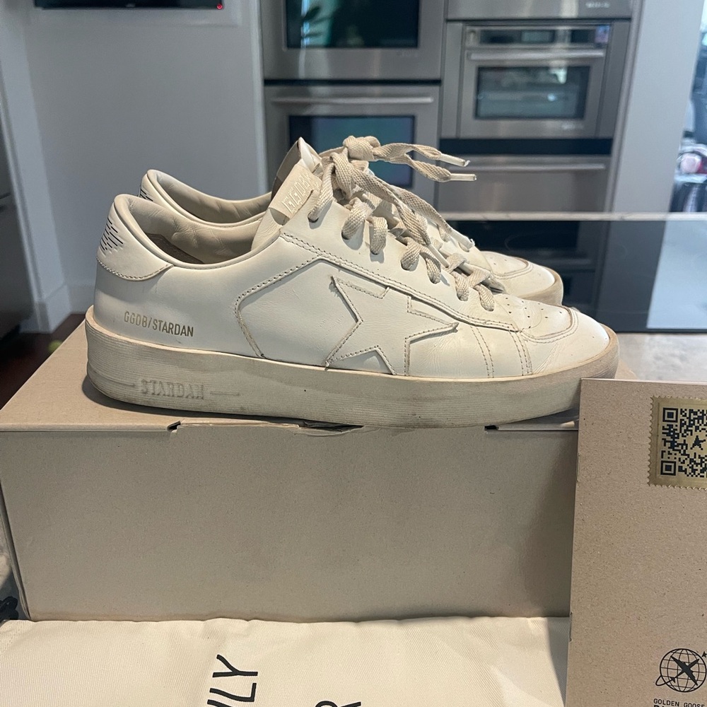 Golden Goose White Leather Stardans Women's 39
